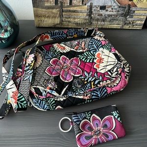 Vera Bradley Turnlock Crossbody and Zip ID - Kauai Floral